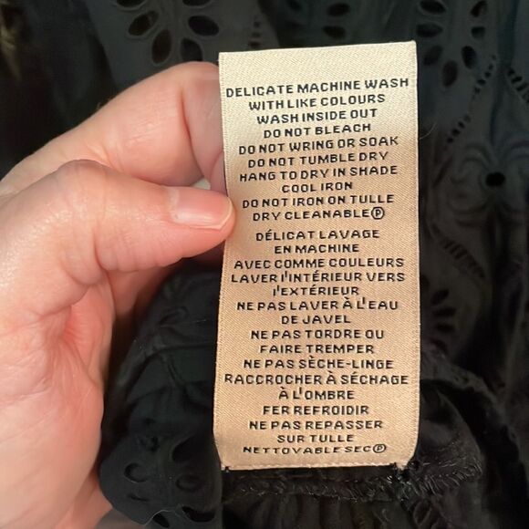 Anthropologie Fleur Wood Black Lace Top with 3/4 Sleeves, NWT - Picture 10 of 10